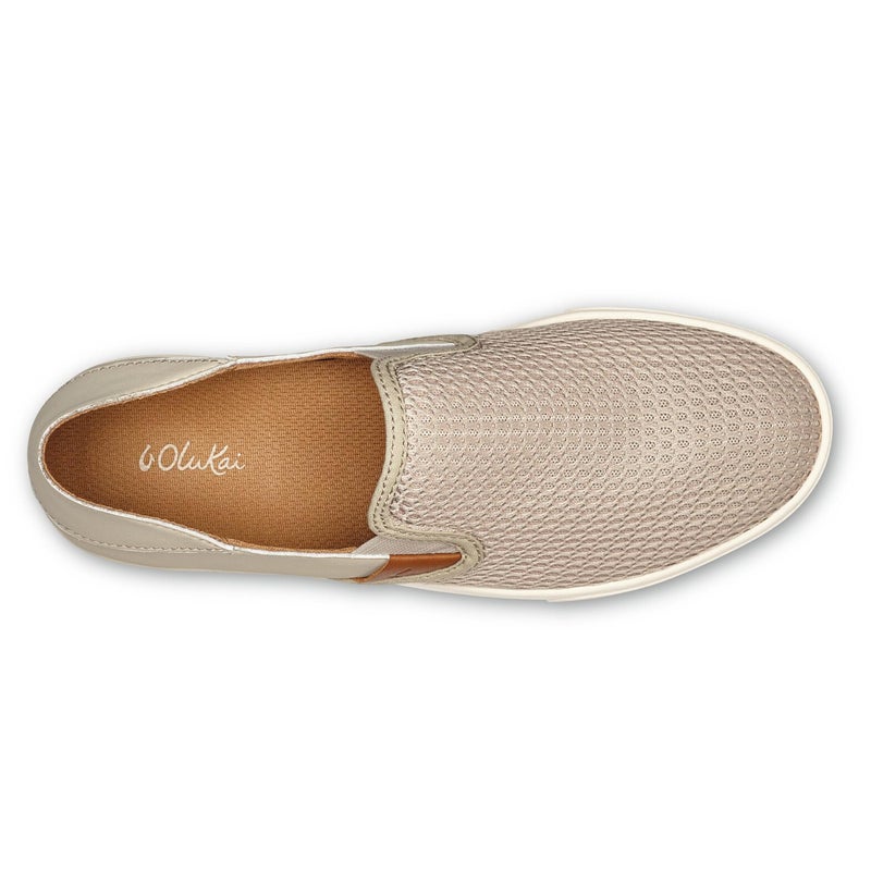 OLUKAI Pehuea Women's Slip On Sneakers, Casual Everyday Shoes with Easy On & Off Design, Breathable Mesh & Drop-in Heel, All-Day Comfort & Support, Tapa/Tapa, 8 - Image 5